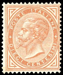 1863 - 10 cent. De La Rue, tiratura di ... 