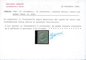 1863 - 15 cent. De La Rue, ... 