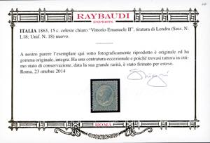1863 - 15 cent. De La Rue, ... 