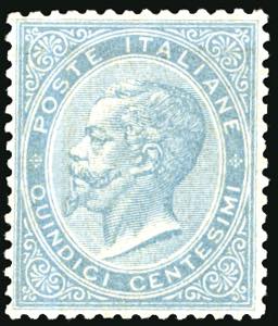 1863 - 15 cent. De La Rue, tiratura di ... 