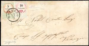 1854 - 5 cent. e 10 cent., marche da bollo ... 