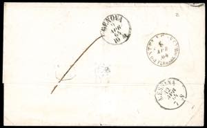 1864 - 3 kr. verde, dent. 14, ... 