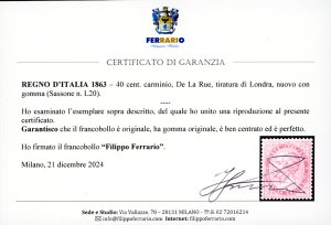 1863 - 40 cent. De La Rue, ... 