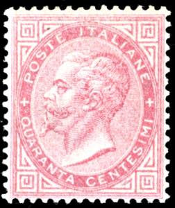 1863 - 40 cent. De La Rue, tiratura di ... 