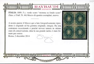 1889 - 5 cent. Stemma, fondo pieno ... 