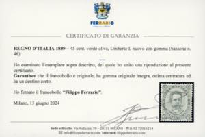 1889 - 45 cent. Umberto I (46), ... 