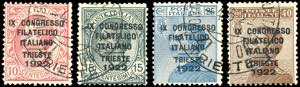 1922 - Congresso Filatelico, soprastampati, ... 