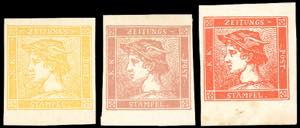 RISTAMPE - 30 cent. giallo, 1,50 lire rosa e ... 