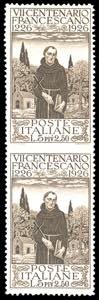 1926 - 5 + 2,50 lire San Francesco, coppia ... 