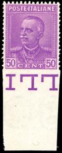 1928 - 50 cent. lilla violetto, non ... 