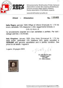 1929 - 1,75 lire bruno Vittorio ... 