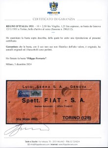 1931 - 10 + 2,50 lire Virgilio, ... 