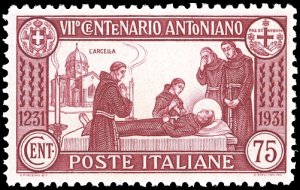 1931 - 75 cent. S. Antonio, dent. 12 ( 299), ... 