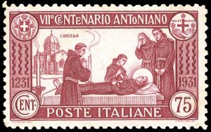 1931 - 75 cent. S. Antonio, dent. 12 (299), ... 