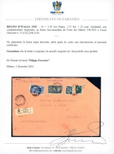 1932 - 10 + 2.50 lire Dante, 1,75 ... 