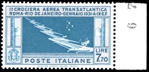 1930 - 7,70 lire Crociera Balbo (25), ... 