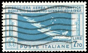 1930 - 7,70 lire Crociera Balbo (A25), ... 