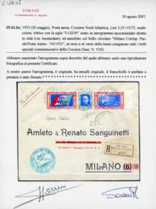 1933 - 5,25 + 19,75 lire Trittico ... 