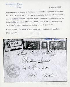 1933 - 5,25 + 19,75 lire Trittico ... 