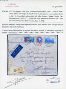 1933 - 5,25 + 44,75 lire Trittico ... 