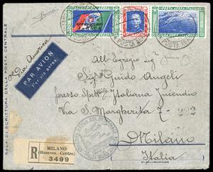 1933 - 5,25 + 44,75 lire Trittico I-RECA ... 