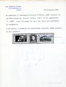 1933 - 5,25 + 44,75 lire Trittico ... 