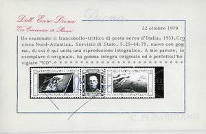 1933 - 5,25 + 44,75 lire Trittico ... 