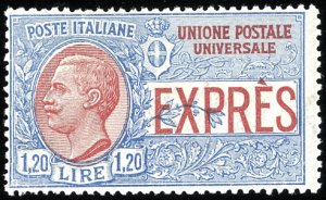 1922 - 1,20 lire, non emesso (8), gomma ... 