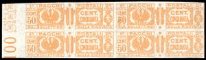 1930 - 50 cent. arancio, fasci al centro, ... 