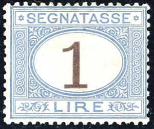 1870 - 1 lira azzurro chiaro e bruno (11), ... 