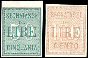 1864 - 50 e 100 lire prove darchivio ... 
