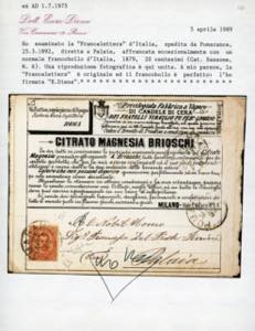 FRANCALETTERE 1892 - 20 cent. ... 