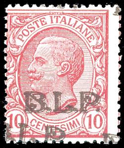 1923 - 10 cent., doppia soprastampa bruna ... 