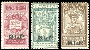 1922 - Dante, soprastampati BLP, non emessi, ... 