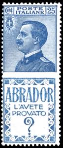 1924 - 25 cent. Abrador (4), nuovo, gomma ... 