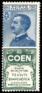 1924 - 25 cent. Coen (5), gomma originale ... 