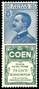 1924 - 25 cent. Coen (5), nuovo, gomma ... 