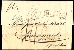 1824 - Lettera prefilatelica da Milano ... 