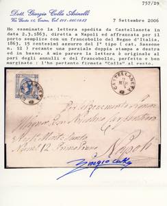 1863 - 15 cent. Litografico, I ... 