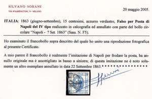 FALSI PER POSTA DELLEPOCA 1863 - ... 