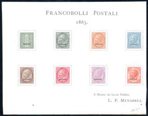 1863 - Foglietto Menabrea, cm. 19,7 x 15,5 , ... 