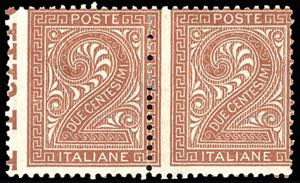 1866 - 2 cent. De La Rue, tiratura ... 