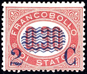 1878 - 2 cent. su 0,30 lire Servizio ... 