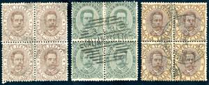 1889 - 40 cent., 45 cent., 1 lira Umberto I ... 
