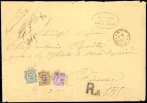 1891 - 1 lira, 45 cent., 20 cent. su 50 ... 