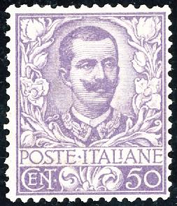 1901 - 50 cent. Floreale (76), ben centrato, ... 