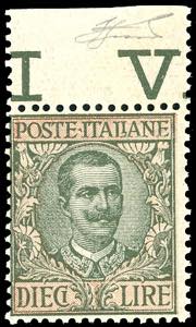 1910 - 10 lire Floreale (91), bordo di ... 