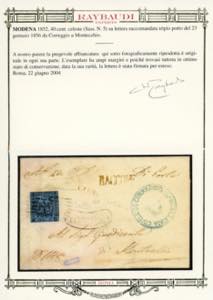 1856 - 40 cent. celeste (5), ... 