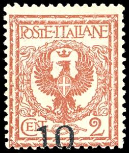 1923 - 10 cent. su 2 cent, solo 10 in ... 