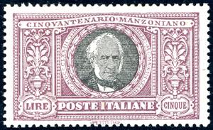 1923 - 5 lire Manzoni (156), buona ... 